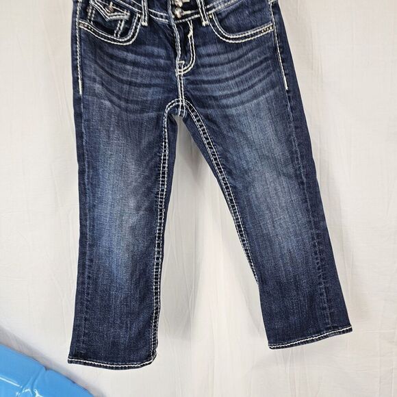Vigoss The New York Capri Women's Size 1/2 Length 21" Thick Thread Rhinestone - Picture 3 of 8